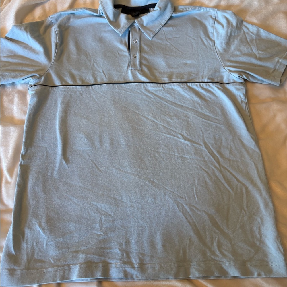 Express Light Blue Men’s Polo Golf shirt Y2K